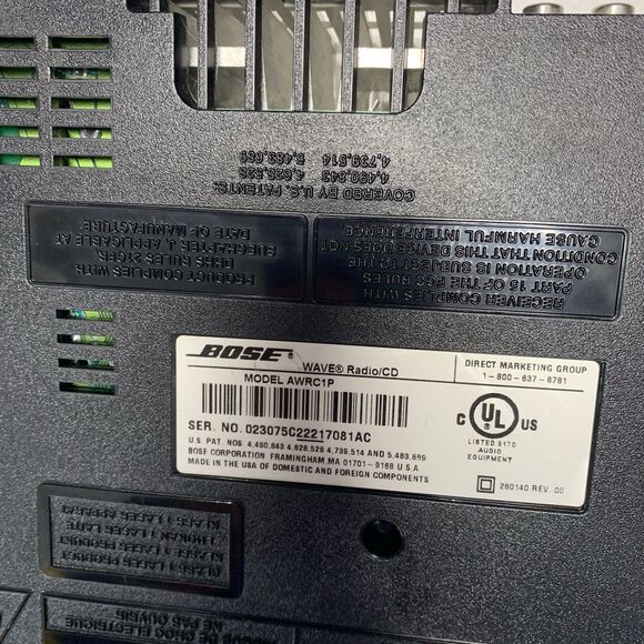 Bose Wave Radio AWRC-1P Music System w/Remote AM/FM . CD Player Not Working - Picture 8 of 8